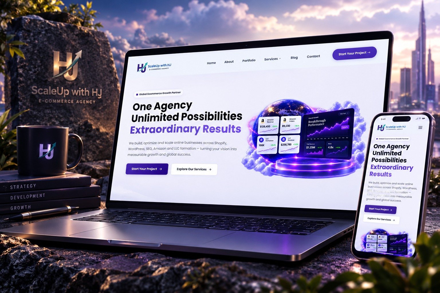 ScaleUpWithHJ - Ecommerce Services Website
