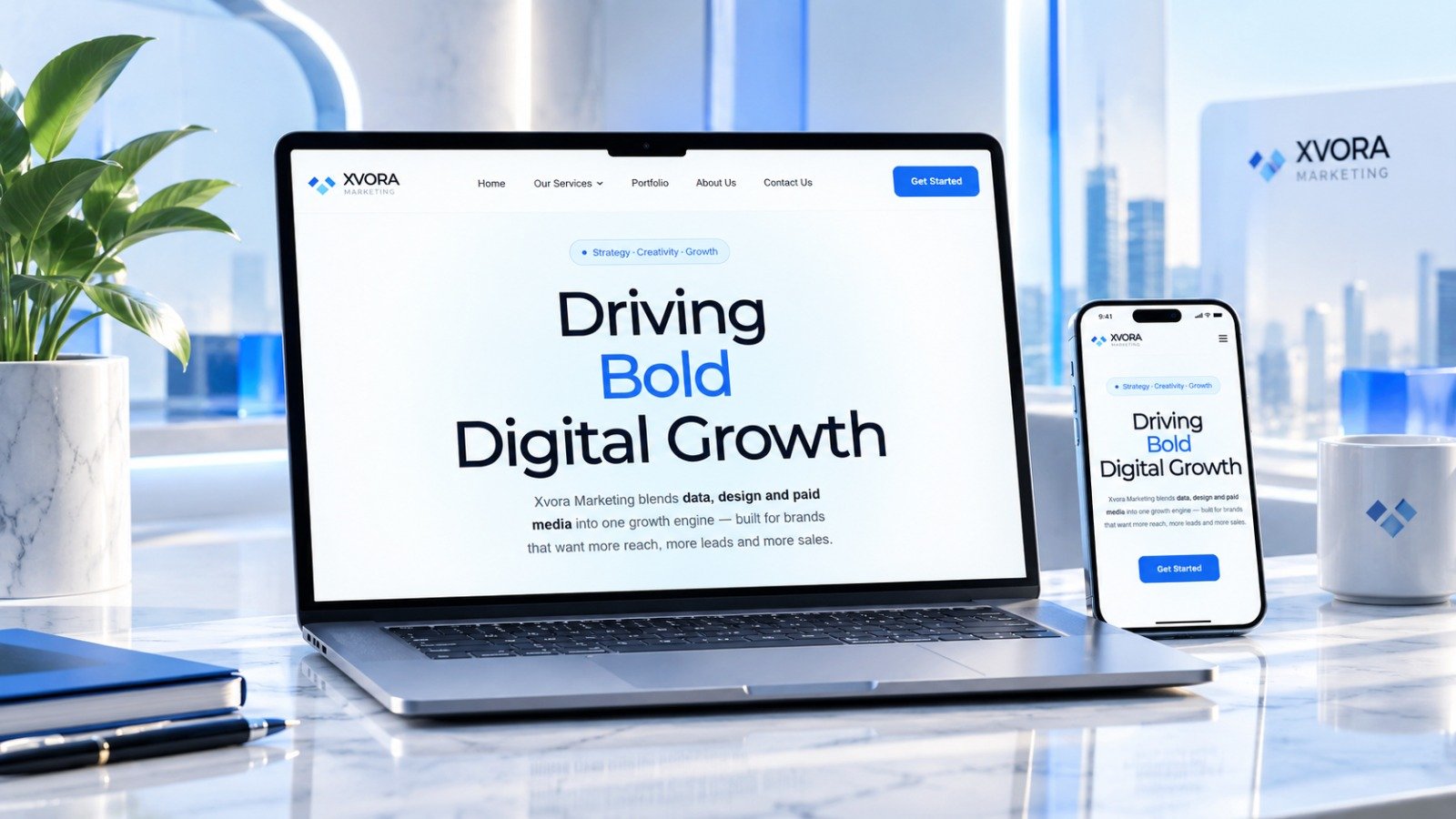 Xvora Marketing Agency Website